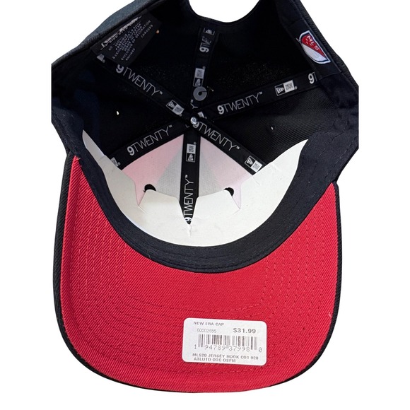 New Era Atlanta United FC 9TWENTY Hat Mens Red Black Striped MLS Soccer Cap - Picture 5 of 6